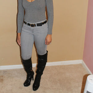 BCBG Black over the knee leather boot